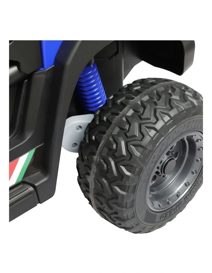 Kids Ride On Car Electric Jeep Off Road Toy Remote Control Dual Motor in Blue image 4