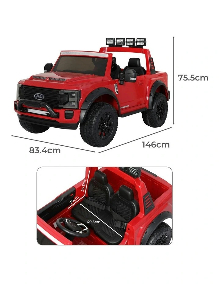 Kids Ride On Car 50W Electric Toy Remote Control in Red image 3