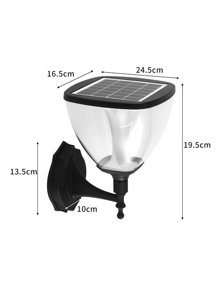 Solar LED Wall Lights Outdoor Garden Pathway Landscape Yard Lamp IP54 image 3