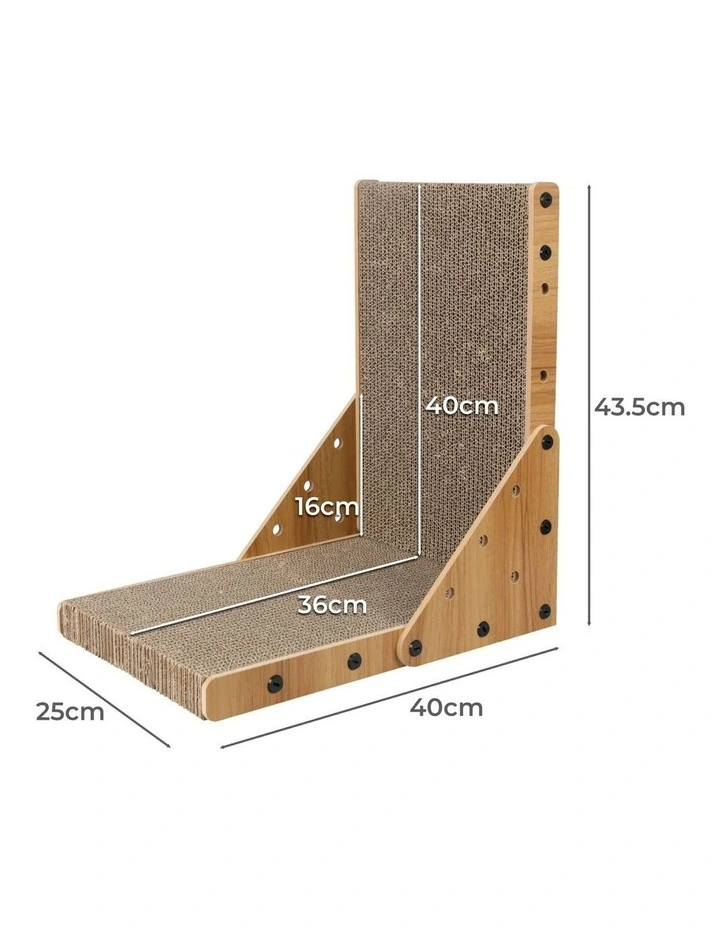 PaWz 40x25x43.5cm Cat Scratching Board in Brown image 3