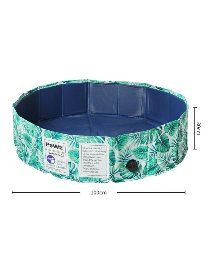 Pet Swimming Pool Portable Bath Tub 100cm in Green image 3