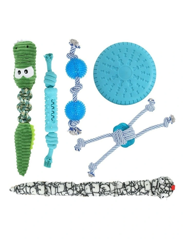 thumbnail image 2 of 20 Mixed Dog Squeaky Toys – Chew Rope Balls, Rubber Fetch Toys, Teething, Puppy Play, UK 2 of 6