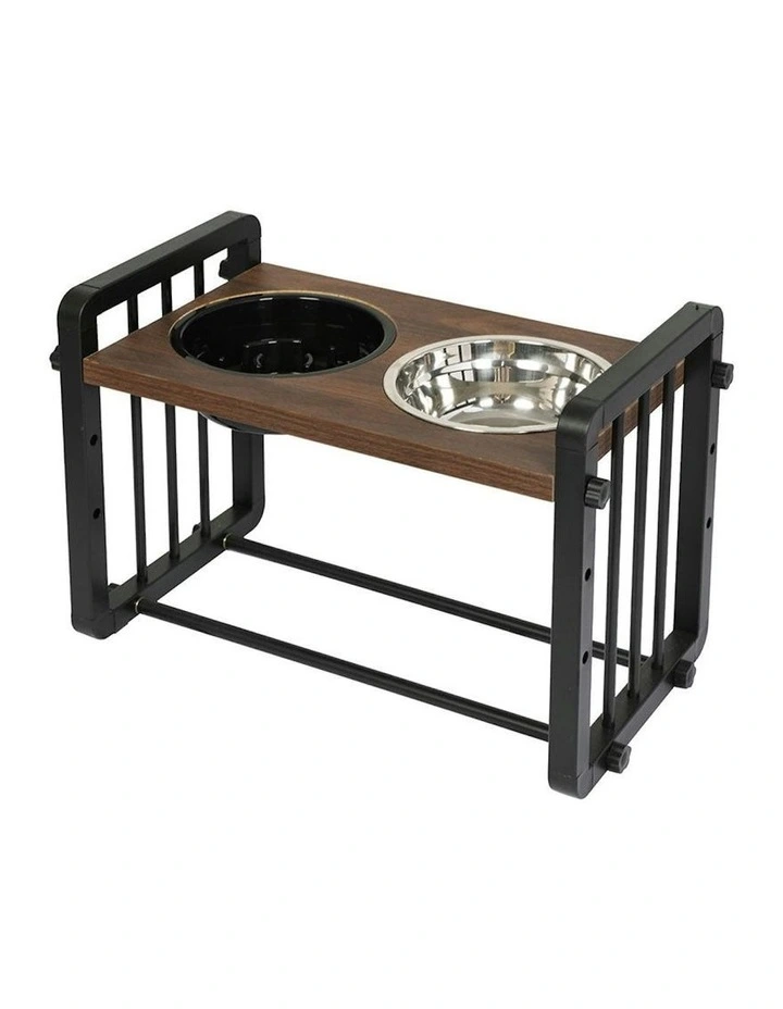 Pet Feeder Elevated Dual Raised Medium Water Food Bowl in Multi image 7