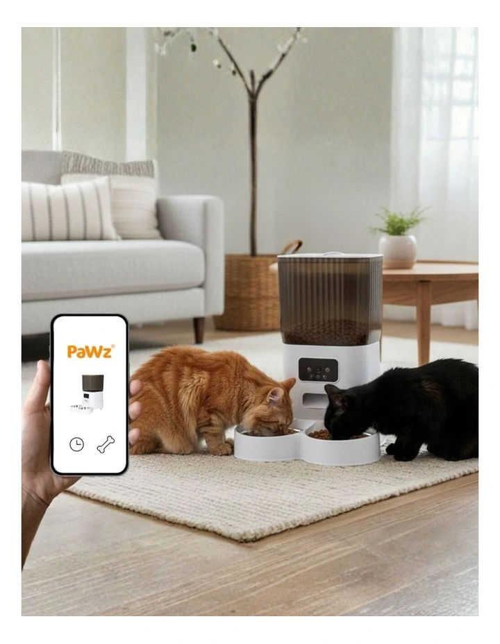 Smart Automatic Pet Feeder 2 Bowl 5L in White image 2