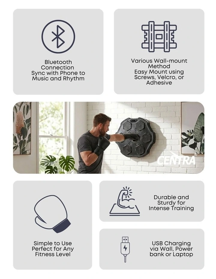 8 Speeds Electronic Music Punching Box in Black image 4