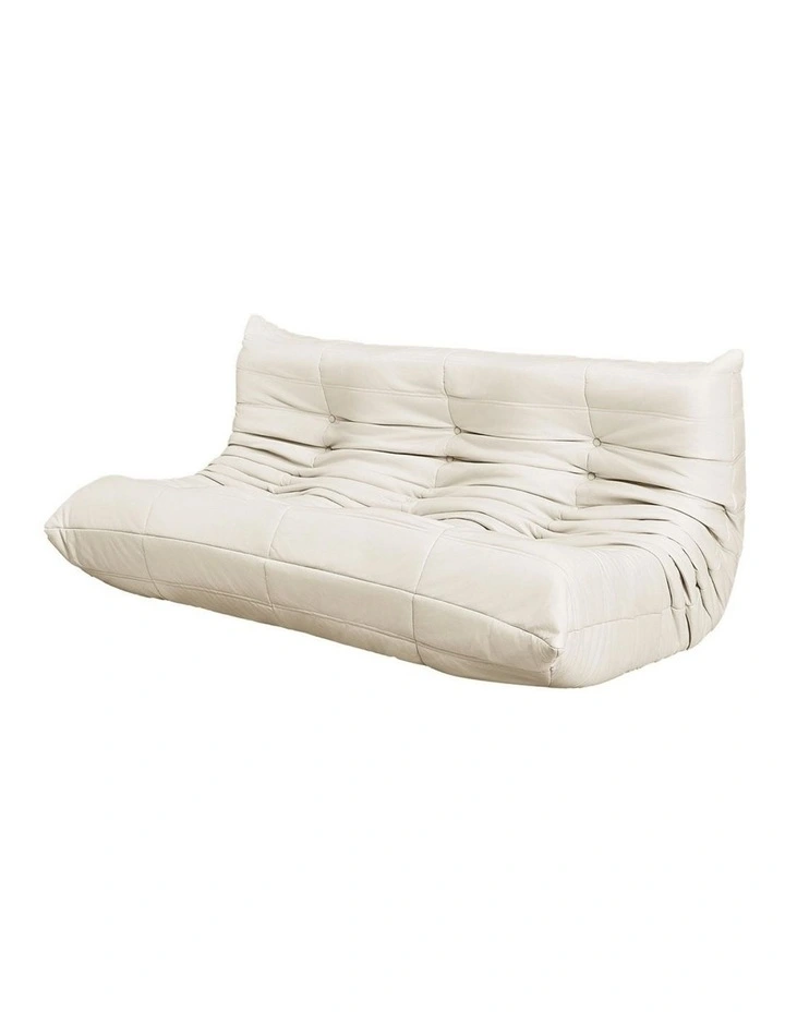 3 Seater Floor Caterpillar Sofa Chair in Beige image 1
