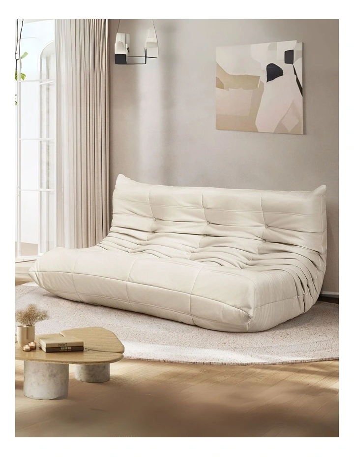 3 Seater Floor Caterpillar Sofa Chair in Beige image 2