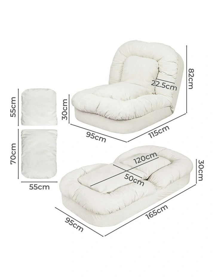 Floor Sofa Bed in Beige image 3