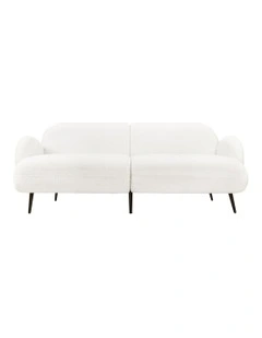 3 Seater Boucle Sofa in White