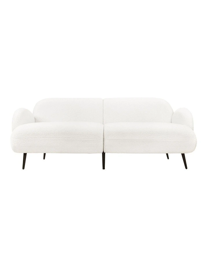 3 Seater Boucle Sofa in White image 1