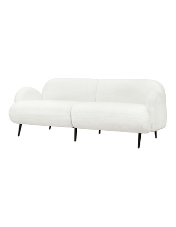 3 Seater Boucle Sofa in White