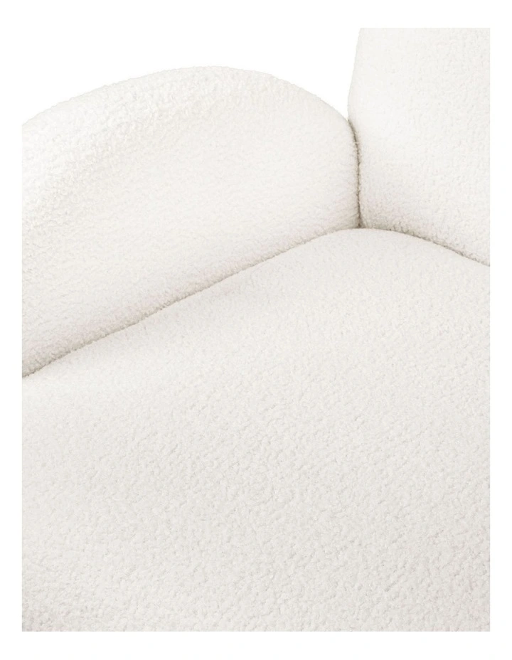 3 Seater Boucle Sofa in White image 5