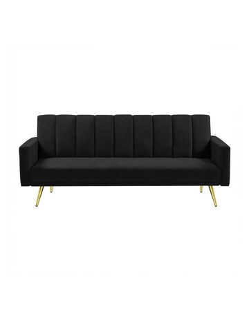Sofa Bed 3 Seater in Black