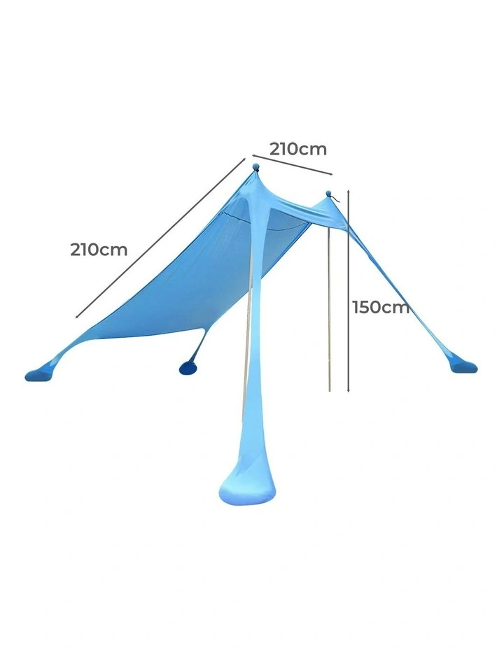 2-4 Person Beach Sunshade Tent in Blue image 3