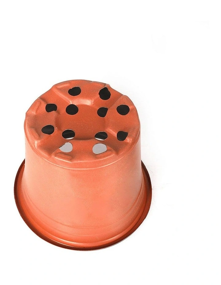 100x Plastic Plant Pots in Orange image 2