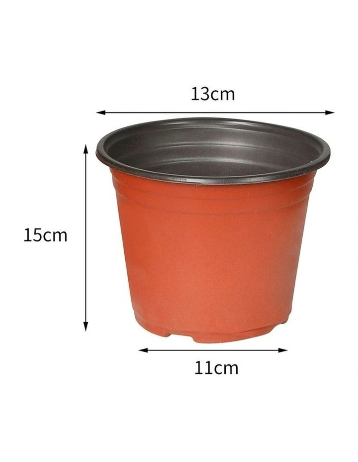 100x Plastic Plant Pots in Orange image 3