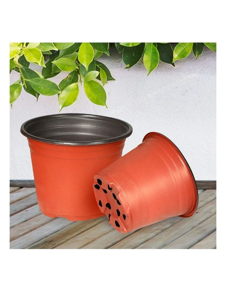100x Plastic Plant Pots in Orange image 6
