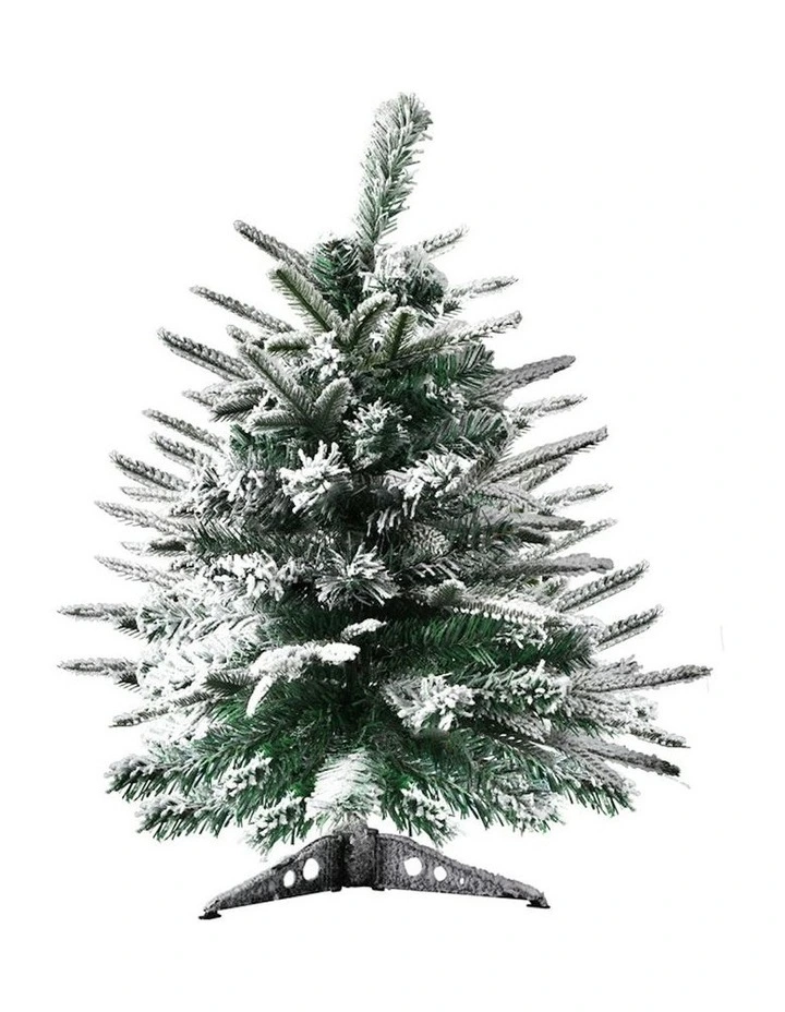 Christmas Tree 0.6M 2Ft Fairy Lights Snow Flocked Xmas Ornaments in Multi image 2