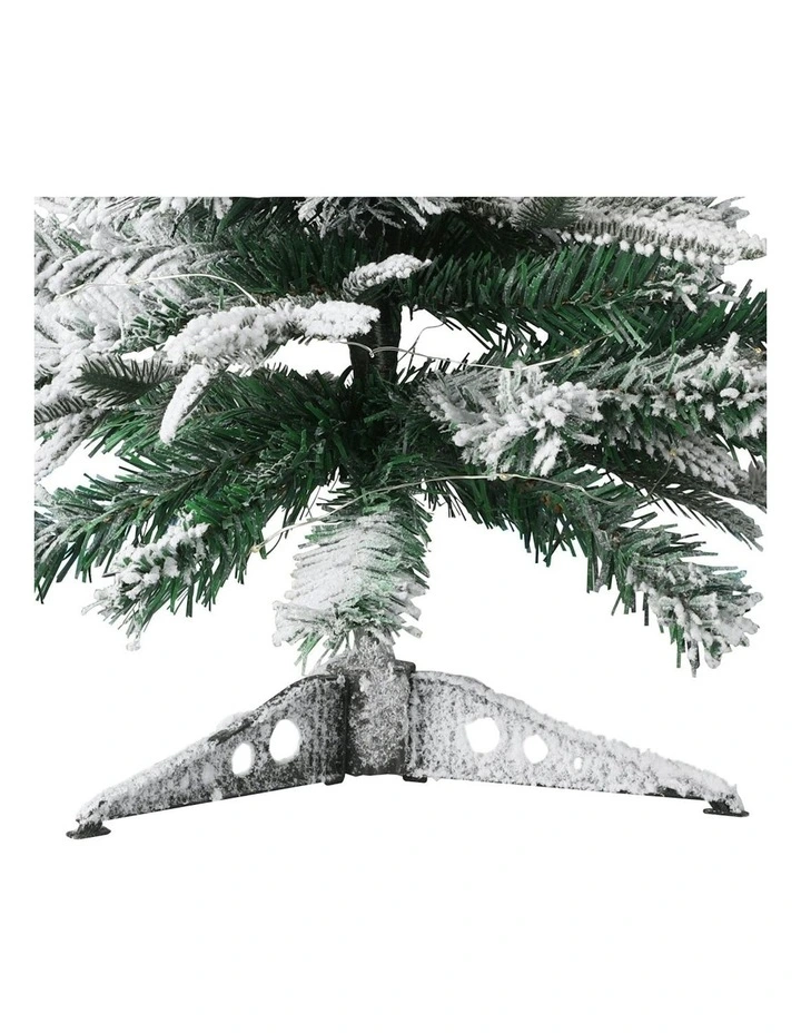 Christmas Tree 0.6M 2Ft Fairy Lights Snow Flocked Xmas Ornaments in Multi image 5