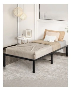 Heavy Storage Double Foundation Metal Bed Frame in Black