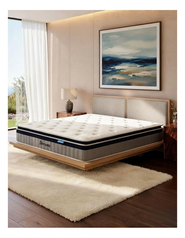 Double Spring Mattress Pillow Top 32cm in White image 1