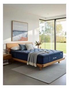 Double Spring Mattress Bed 30cm in Blue