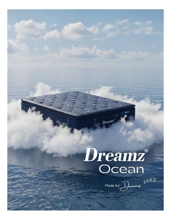 Double Spring Mattress Bed 30cm in Blue image 3