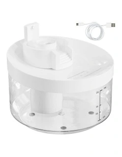 LED Automatic Electric Pet Water Fountain 2.2L in White
