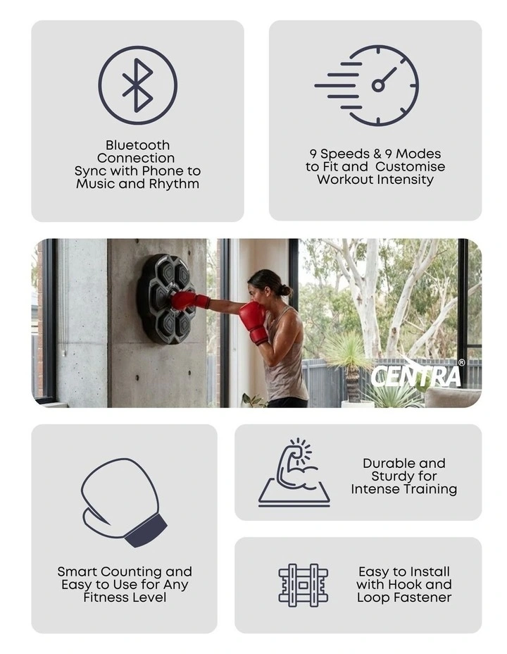 Electronic Smart Music Punching Box in Black image 4