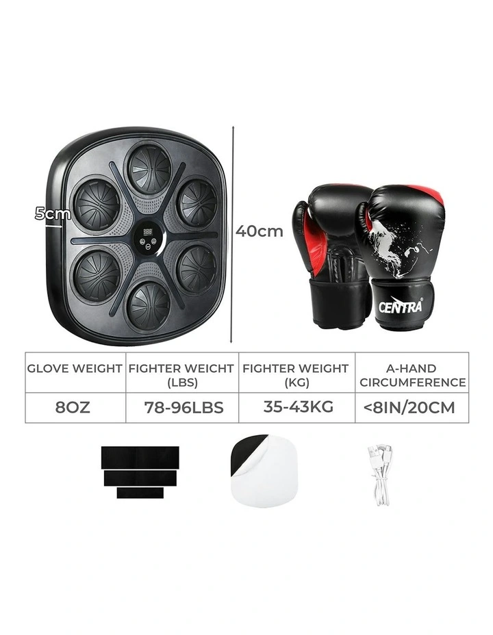 Smart Music Punching Box With Boxing Glove 8 OZ in Black image 7