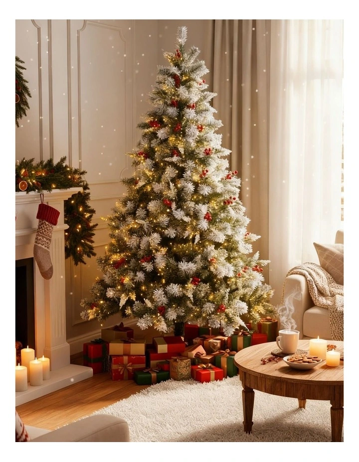 Snow Flocked Christmas Tree 1.5m in Green image 2