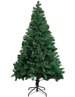 Artificial Christmas Metal Stand Tree 2.1m in Green