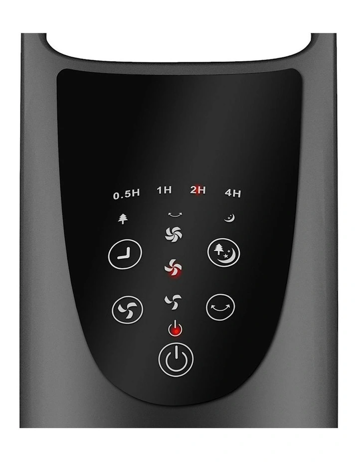 Electric Bladeless Tower Fan Oscillating DC Motor 3 Speeds Timer Remote in Black image 5