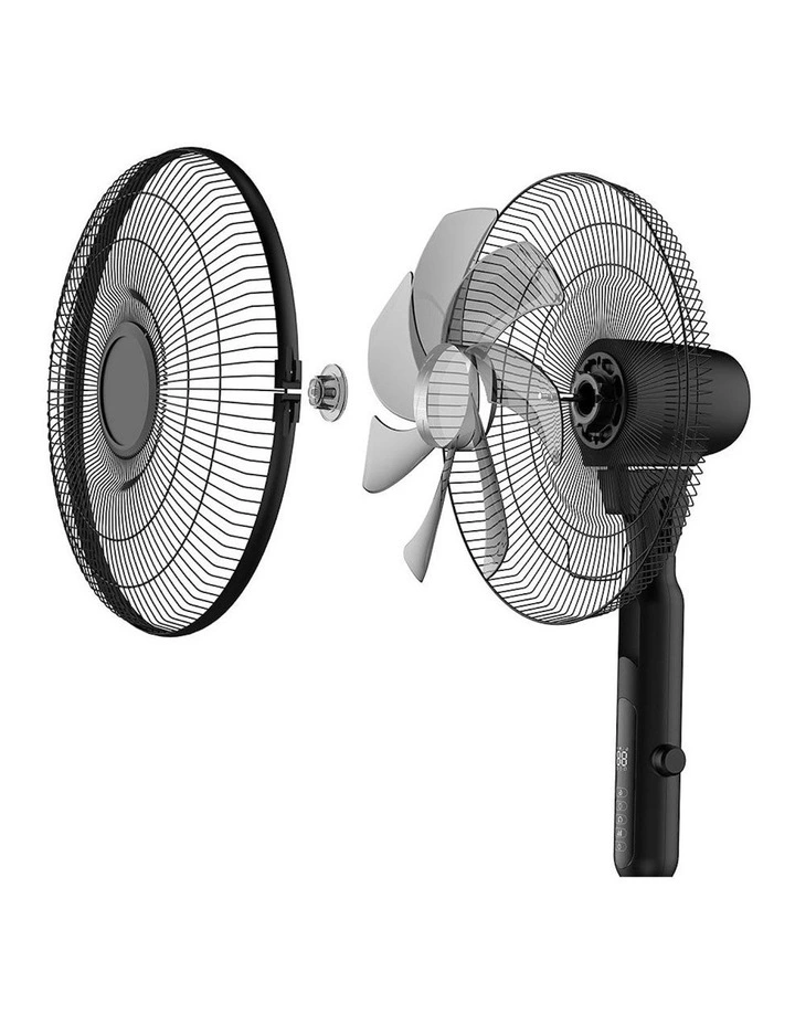 Pedestal Fan Oscillating 28 Speeds Standing Cooler with Remote Control in Black image 7