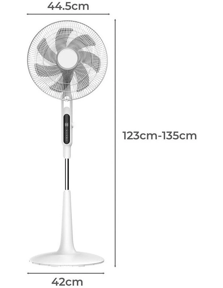 Pedestal Fan Tilt & Oscillating 28 Speed Cooler Timer Adjustable Height in White image 5