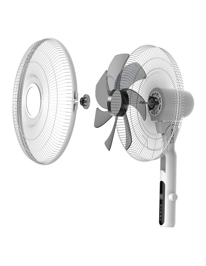 Pedestal Fan Tilt & Oscillating 28 Speed Cooler Timer Adjustable Height in White image 7