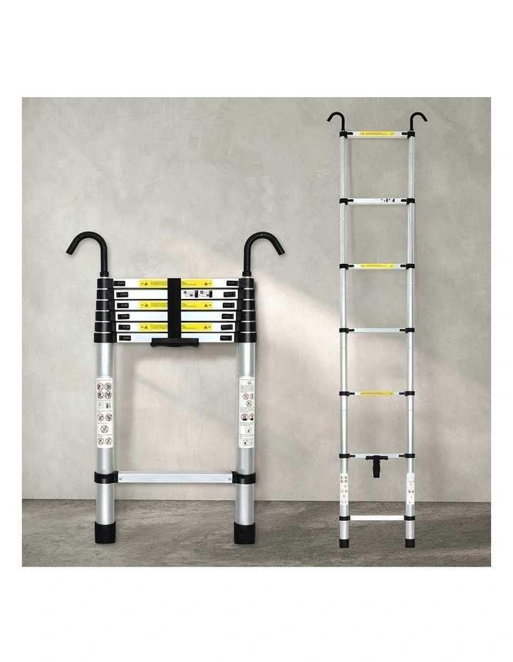 Telescopic Aluminium Multipurpose Ladder 7 Step in Silver image 7
