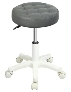 Rolling Salon Chairs Adjustable Height Bar Stools in Grey