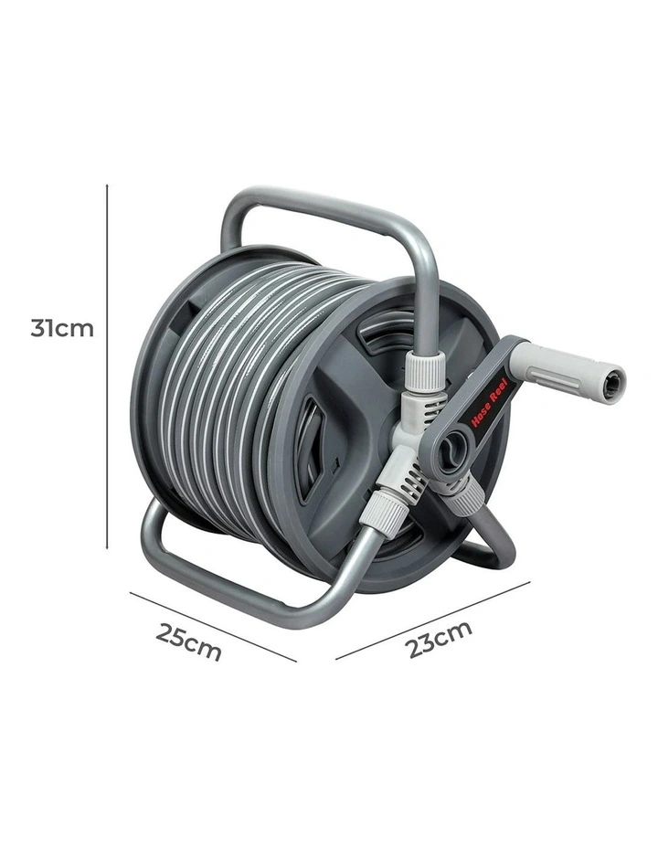 Water Hose Reel Holder 1/2 X 20M in Grey image 3