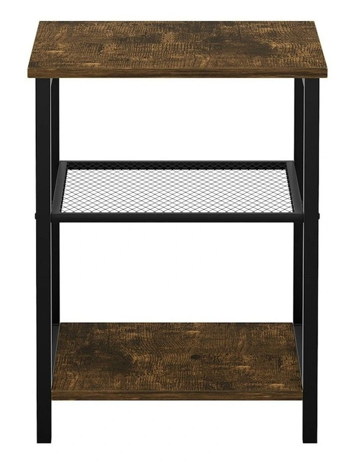 3-Tier End Side Table in Brown image 2