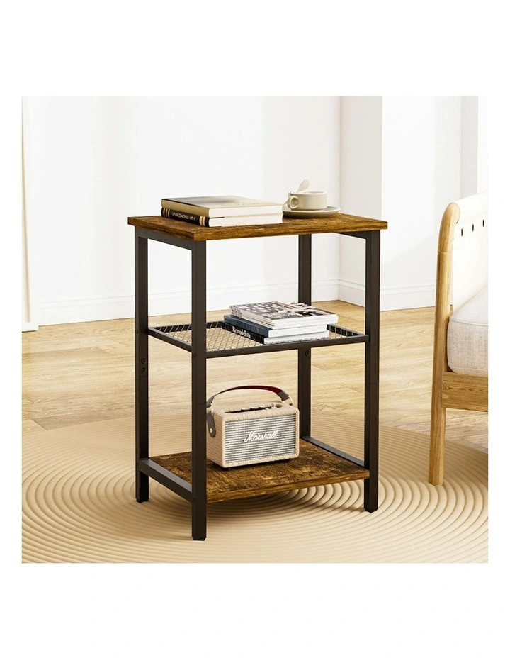 3-Tier End Side Table in Brown image 7
