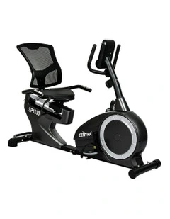 Recumbent Magnetic Exercise Bike in Black
