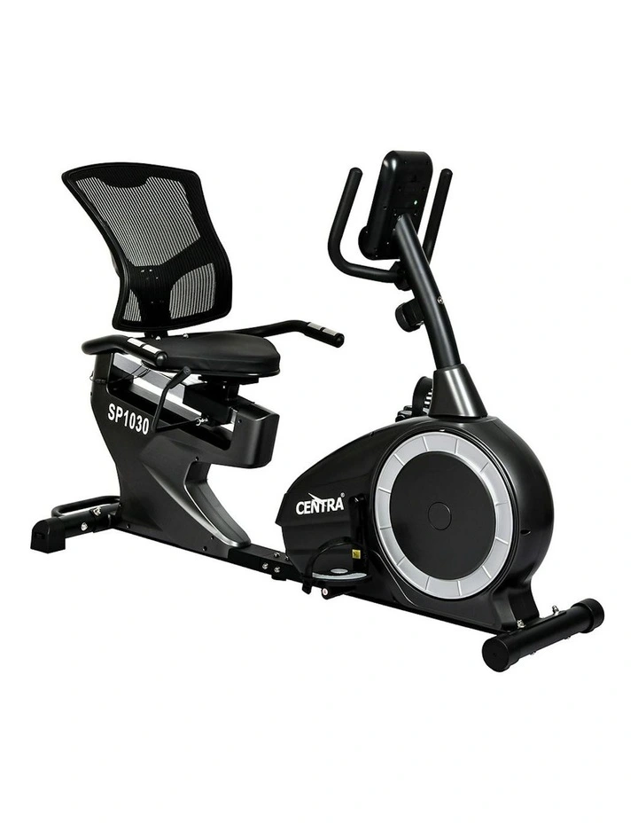 Recumbent Magnetic Exercise Bike in Black image 1