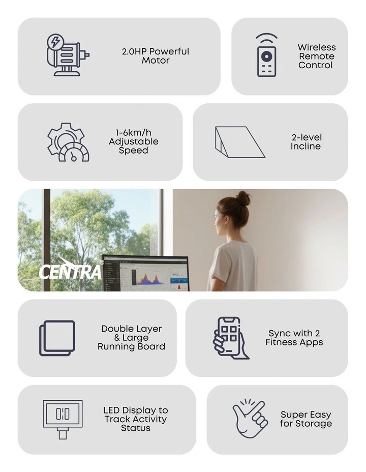 Electric Treadmill Walking Pad in Black image 4