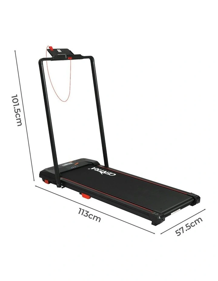 Electric Foldable Treadmill in Red/Black image 3