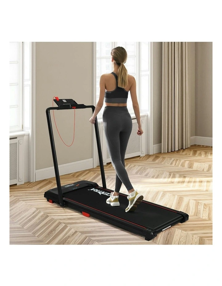 Electric Foldable Treadmill in Red/Black image 7