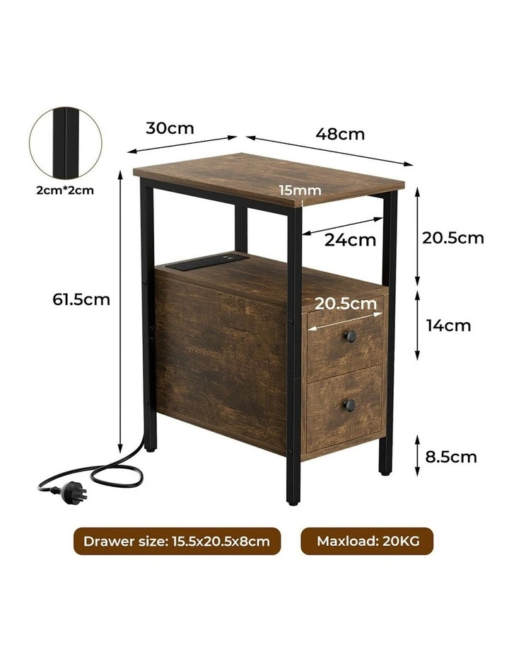 Side Table in Brown image 3