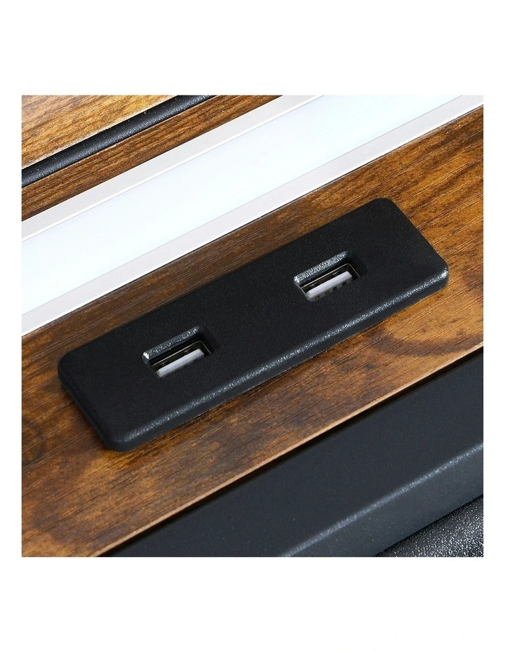 Queen Metal 2 Drawers Bed Frame in Black image 4