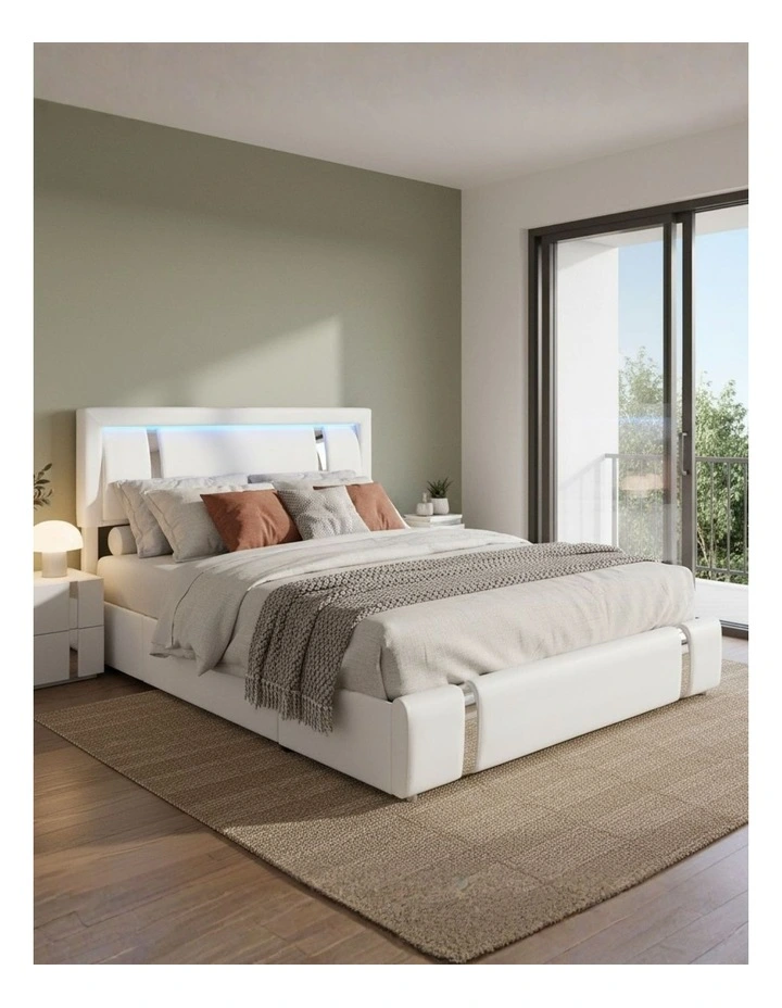Queen Adjustable Bed Frame in White image 1