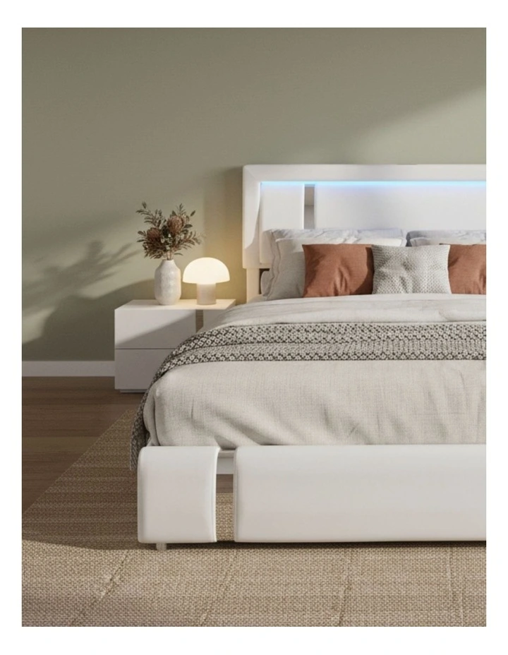 Queen Adjustable Bed Frame in White image 2